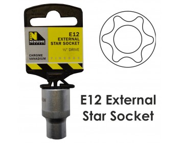 E12 1/2in External Star Socket